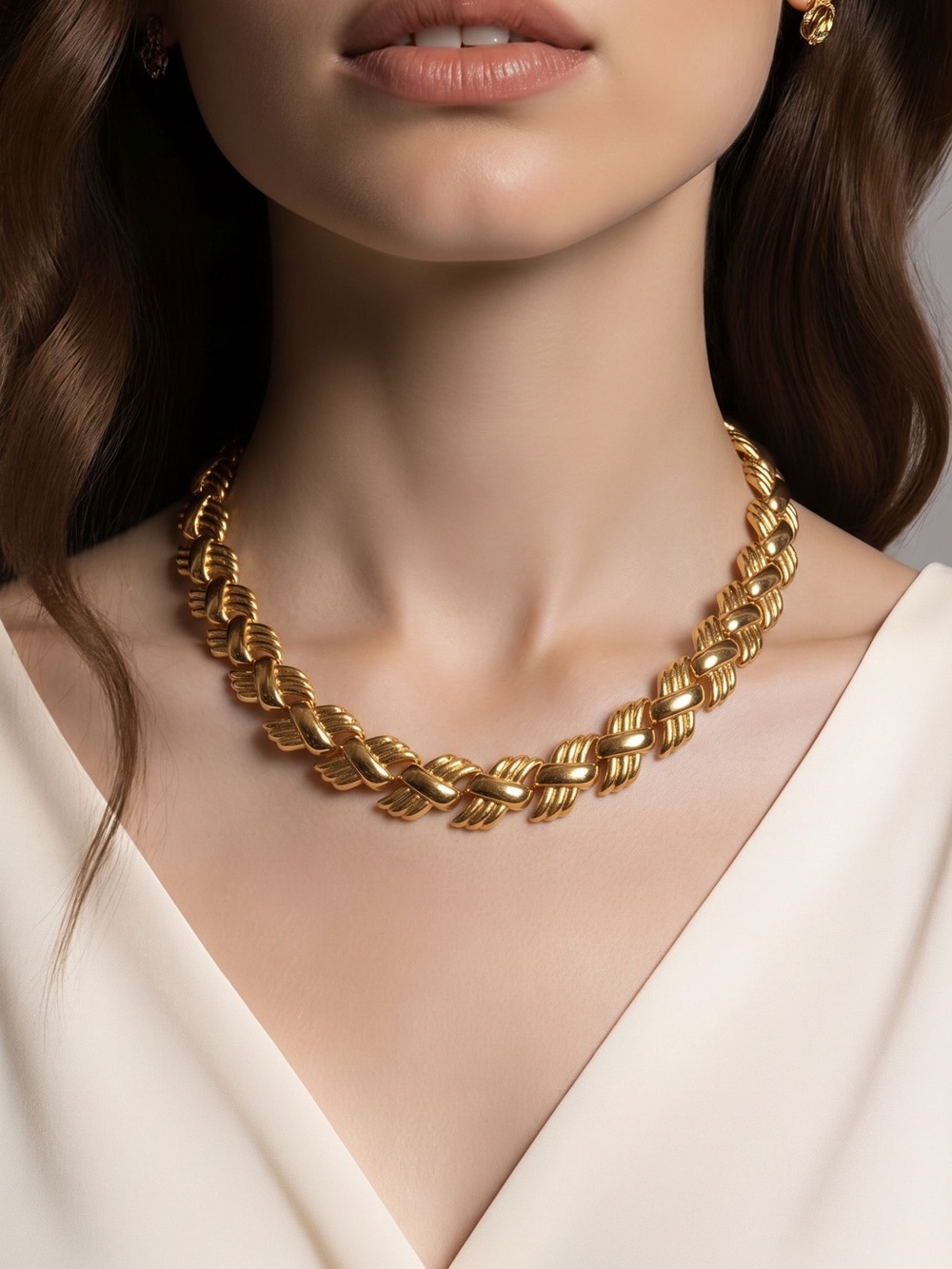 Napier Vintage Classic Gold Braided Necklace